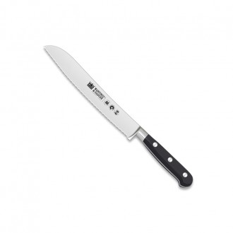 Cuchillo panero forjado 20cm mango pom negro - Serie Versalles