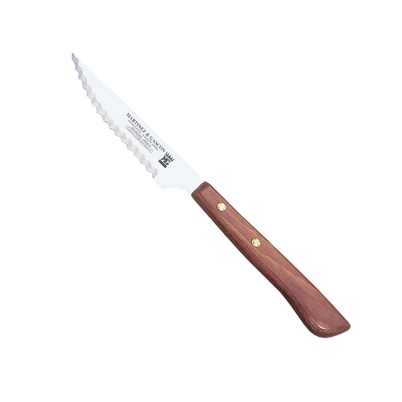 Cuchillo chuletero barbacoa 10cm madera prensada - Menaje