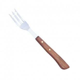 Tenedor chuletero barbacoa 9cm madera prensada - Menaje