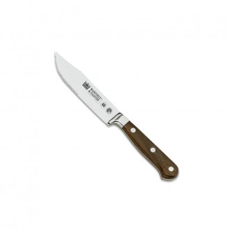Cuchillo churrasco 13cm mango madera prensada set 6 ud. - Serie Menaje