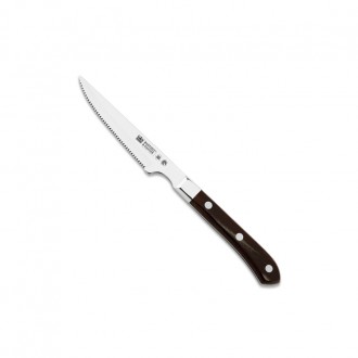 Cuchillo chuletero 11,5cm mango madera prensada set 6 ud. - Serie Menaje