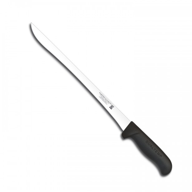 Cuchillo jamonero especial estrecho 30cm mango pp fibra negro - Serie Atenas