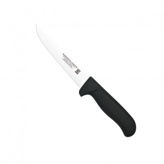Cuchillo deshuesador ancho brillo 15cm mango pp fibra negro - Serie Atenas