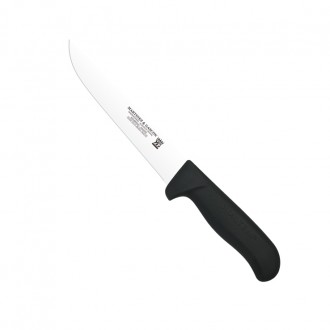 Cuchillo deshuesador ancho brillo 18cm mango pp fibra negro - Serie Atenas