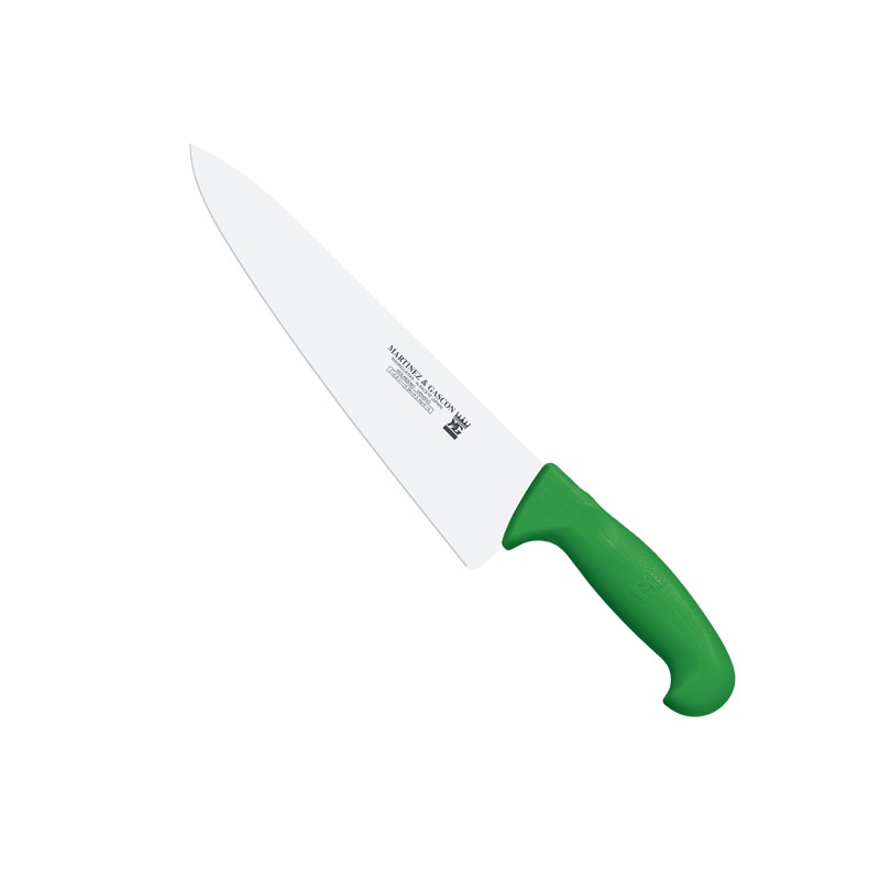 Cuchillo cocinero ancho 26,5cm mango pp fibra verde - Serie Atenas