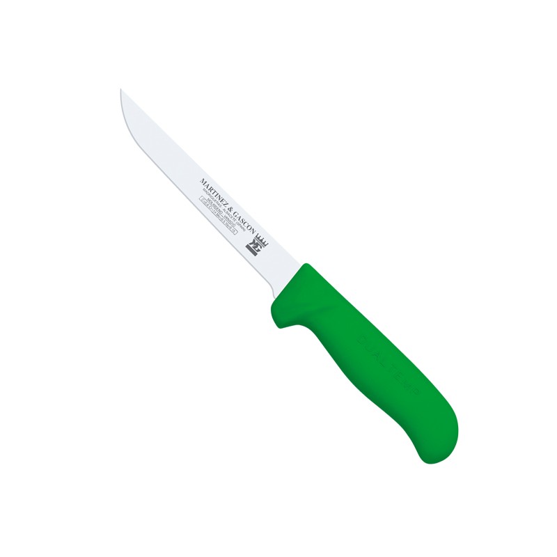 Cuchillo deshuesar recto 15cm mango pp fibra verde - Serie Atenas