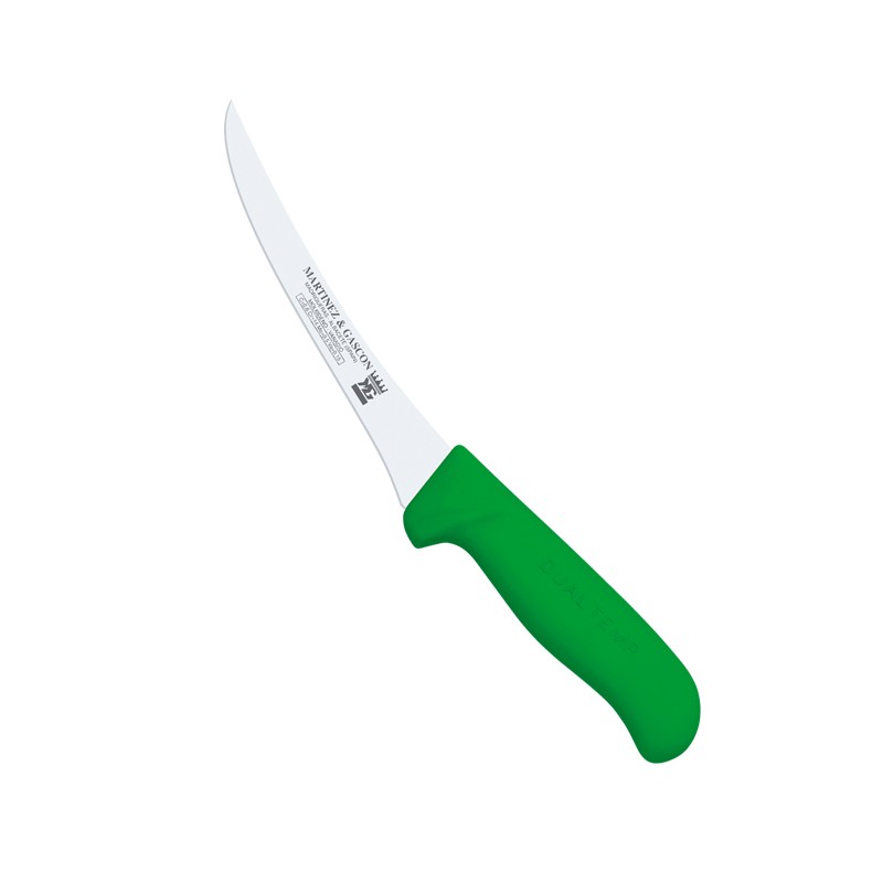 Cuchillo deshuesar curvo 13cm mango pp fibra verde - Serie Atenas