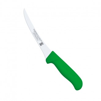 Cuchillo deshuesar curvo 15cm mango pp fibra verde - Serie Atenas