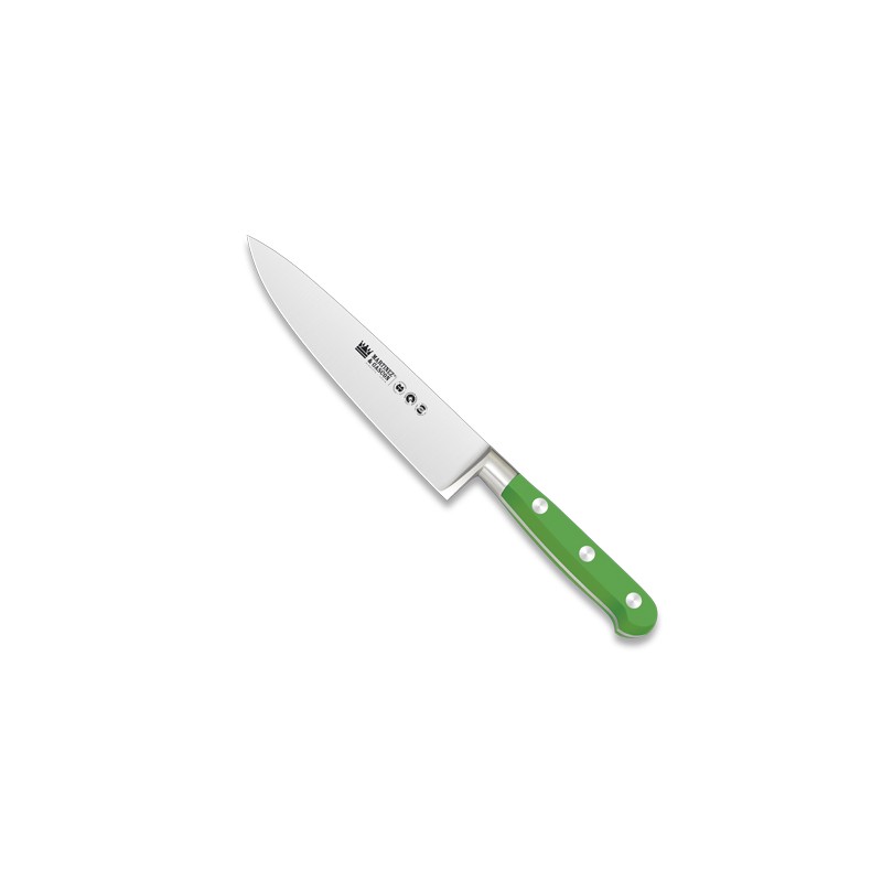 Cuchillo cocinero forjado 15cm mango pom verde - Serie Versalles