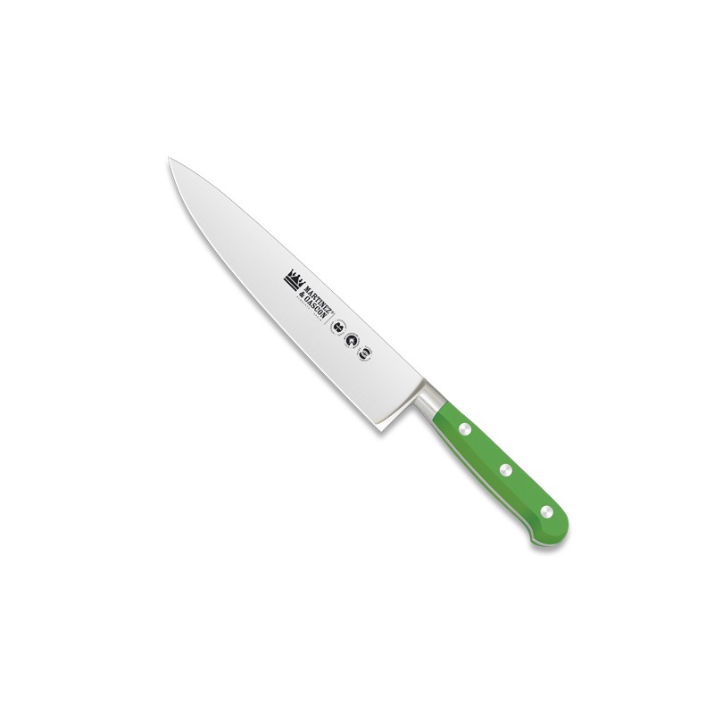 Cuchillo cocinero forjado 20cm mango pom verde - Serie Versalles