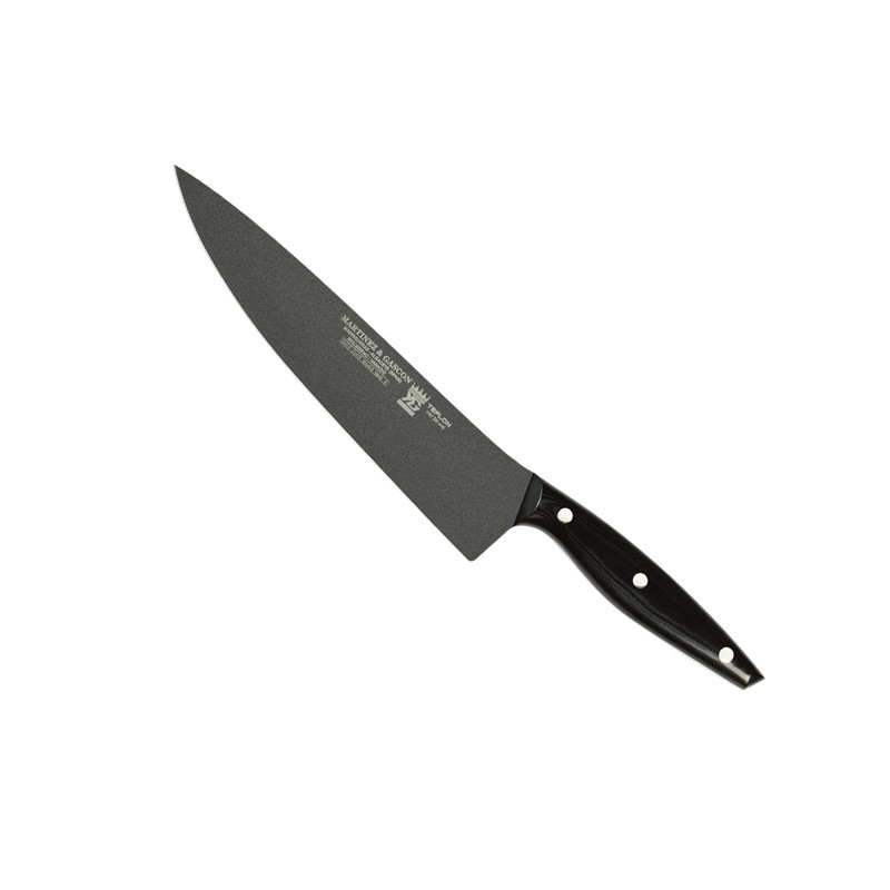 Cuchillo cocina 25cm mango mikarta negra - Serie Monaco Teflon