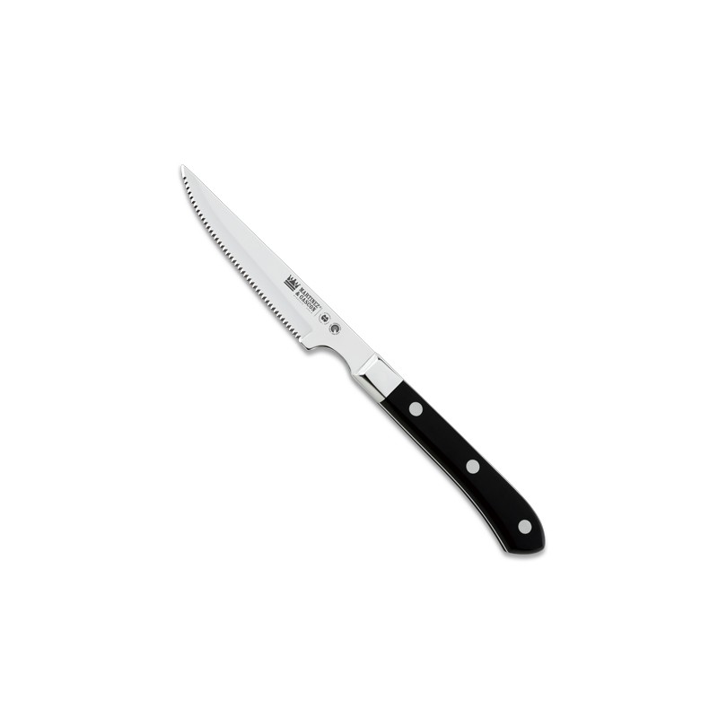 Cuchillo chuletero 11,5cm mango pom negro - Serie Menaje