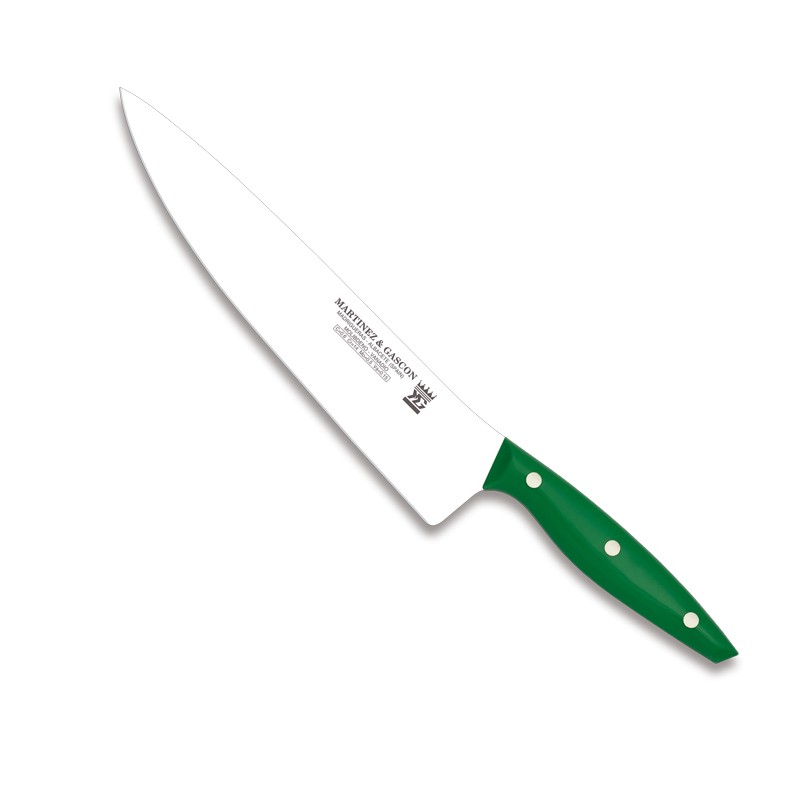 Cuchillo cocinero 25cm mango pom verde - Serie Monaco