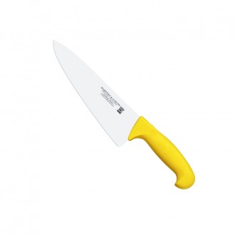 Cuchillo cocinero ancho 20cm mango pp fibra amarillo - Serie Atenas