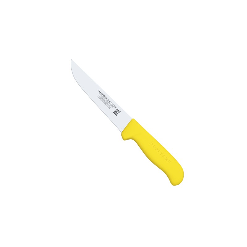 Cuchillo carnicero 15,5cm mango pp fibra amarillo - Serie Atenas