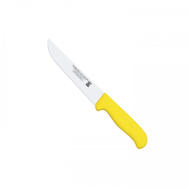 Cuchillo carnicero 20cm mango pp fibra amarillo - Serie Atenas