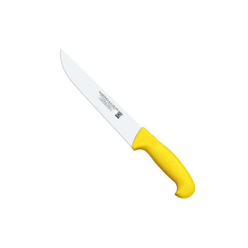 Cuchillo carnicero 31cm mango pp fibra amarillo - Serie Atenas