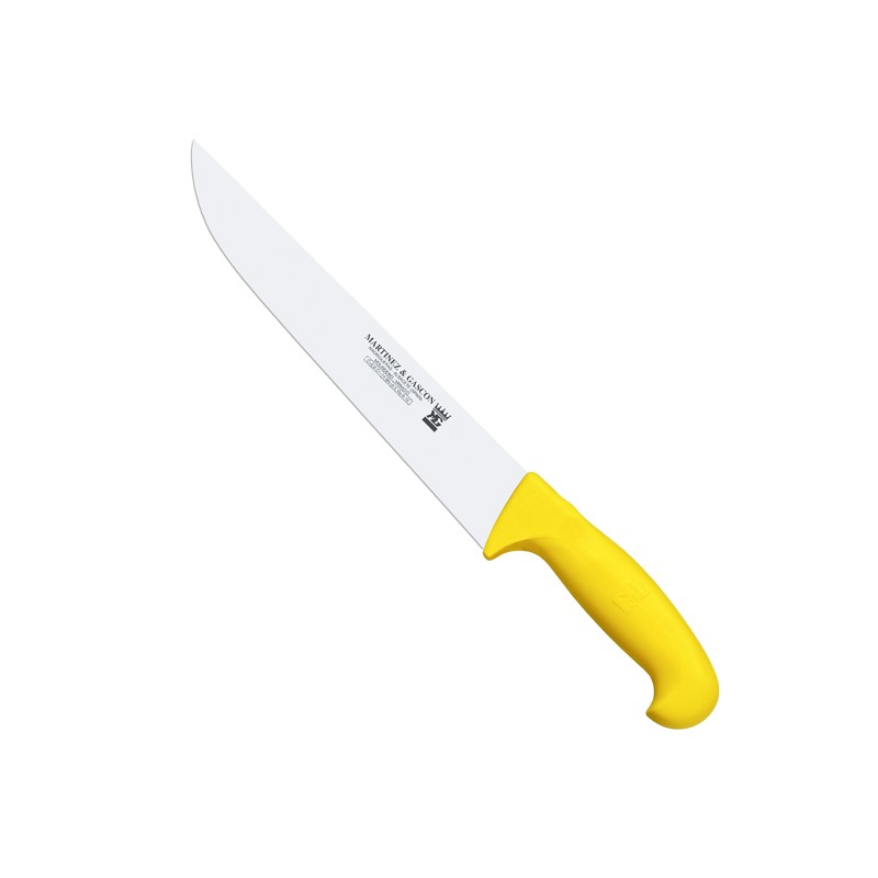 Cuchillo carnicero 36cm mango pp fibra amarillo - Serie Atenas