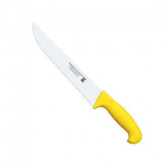 Cuchillo carnicero 36cm mango pp fibra amarillo - Serie Atenas