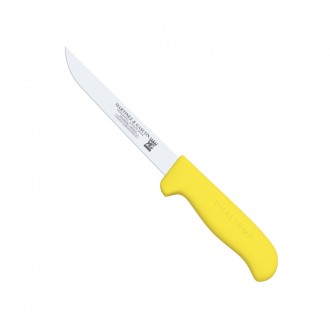 Cuchillo deshuesar recto hr 15cm mango pp fibra amarillo - Serie Atenas