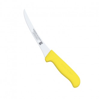 Cuchillo deshuesar curvo 13cm mango pp fibra amarillo - Serie Atenas