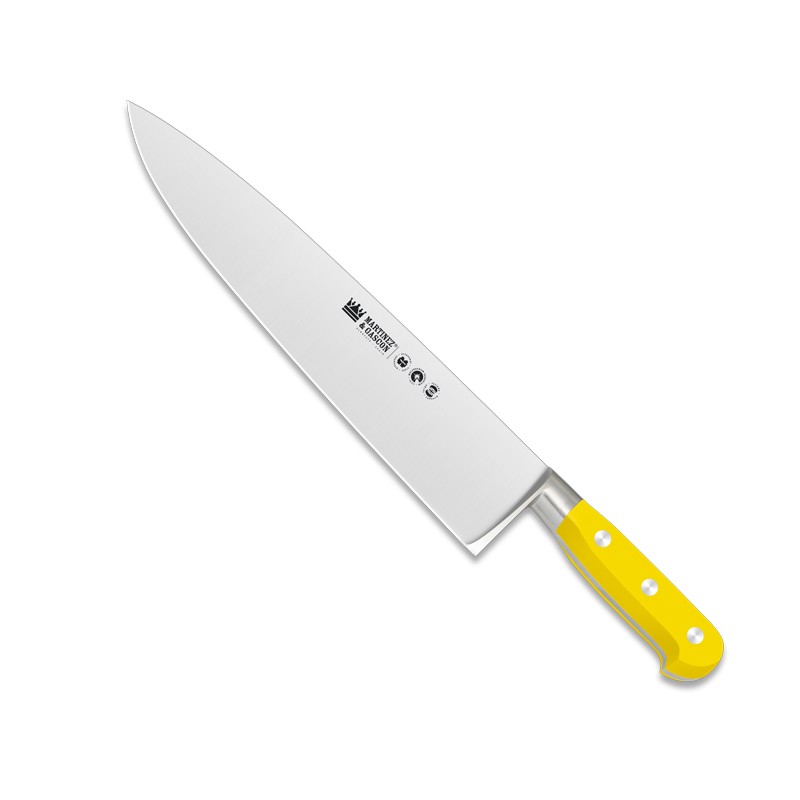 Cuchillo cocinero forjado 30cm mango pom amarillo - Serie Versalles