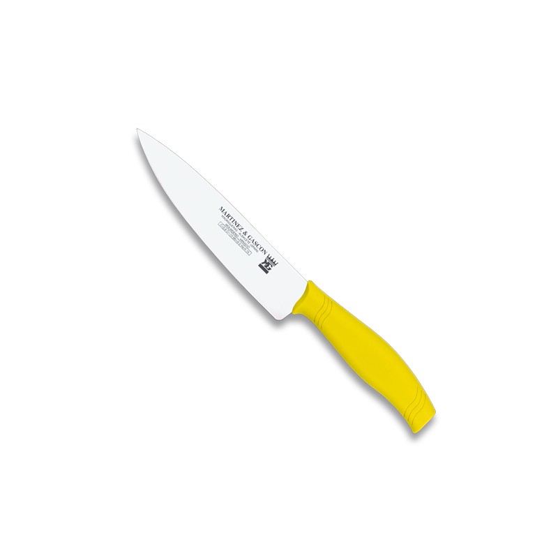 Cuchillo cocinero 20cm mango pp amarillo - Serie Alhambra