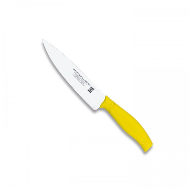 Cuchillo cocinero 20cm mango pp amarillo - Serie Alhambra