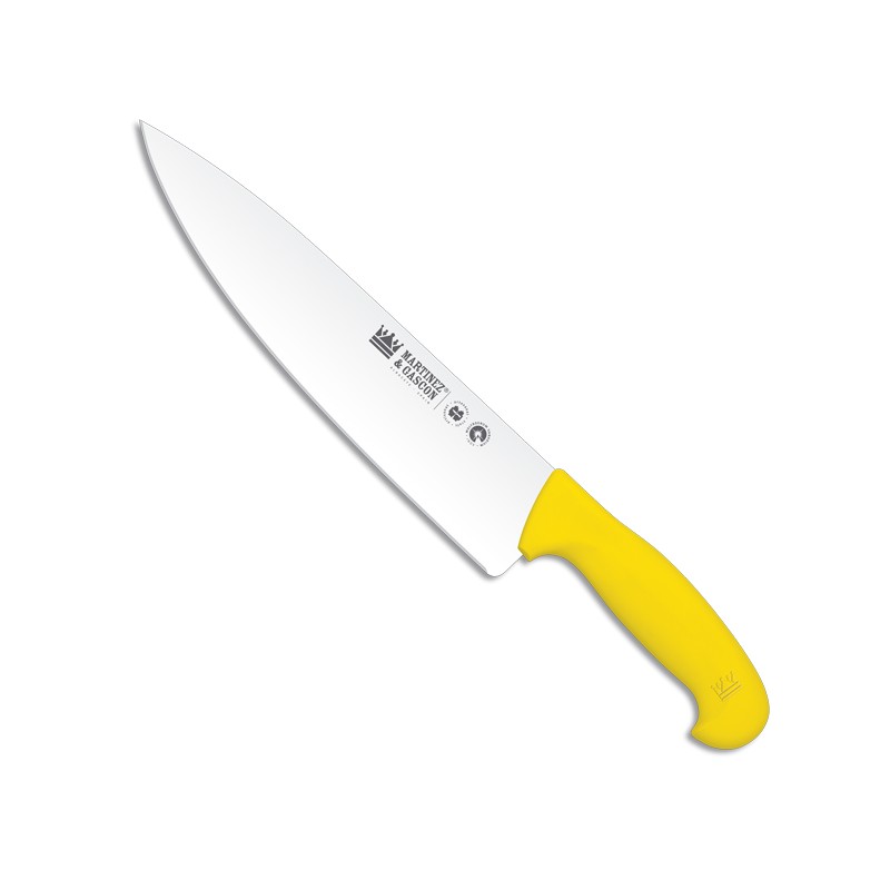 Cuchillo cocina 25,5cm mango pp fibra amarillo - Serie Atenas