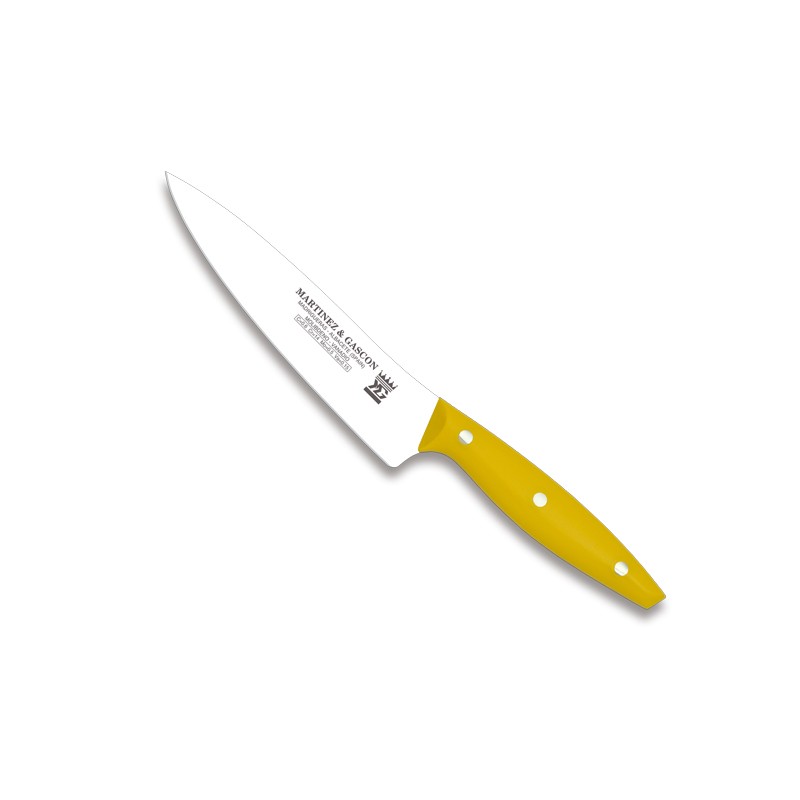Cuchillo chuletero 12cm mango pom amarillo - Serie Monaco