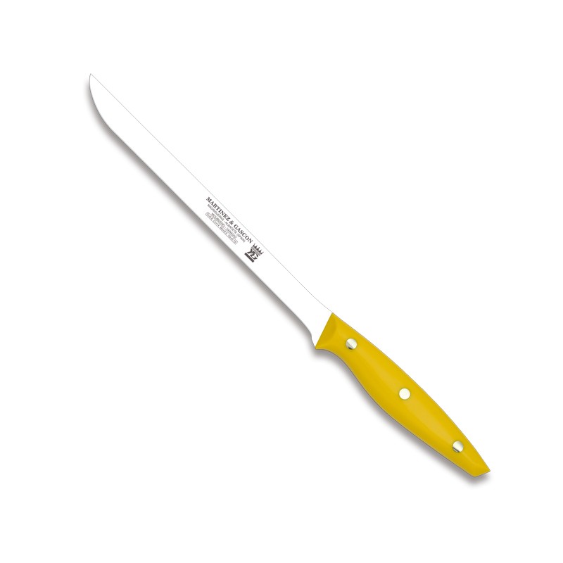Cuchillo jamonero 23cm mango pom amarillo - Serie Monaco