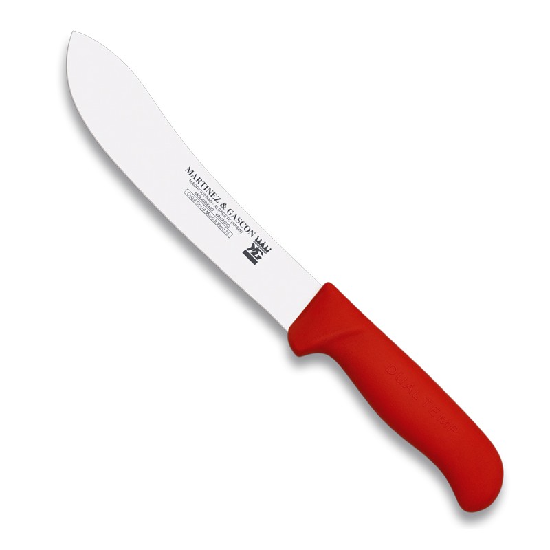 Cuchillo carnicero - torreon 25,5cm mango pp fibra rojo - Serie Atenas