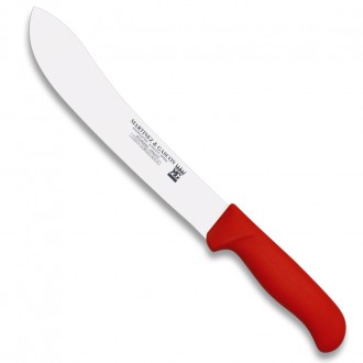 Cuchillo carnicero - torreon 31cm mango pp fibra rojo - Serie Atenas
