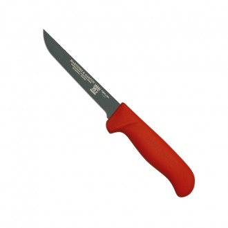 Cuchillo deshuesar recto 13cm mango pp fibra rojo - Serie Atenas Teflon
