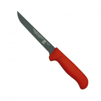 Cuchillo deshuesar recto 15cm mango pp fibra rojo - Serie Atenas Teflon