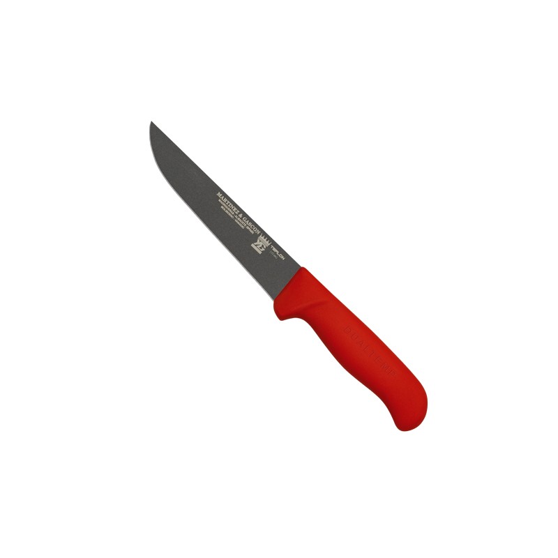 Cuchillo carnicero 15cm mango pp fibra rojo - Serie Atenas Teflon