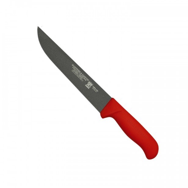 Cuchillo carnicero 22,5cm mango pp fibra rojo - Serie Atenas Teflon