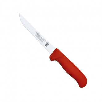 Cuchillo deshuesar recto 13cm mango pp fibra rojo - Serie Atenas