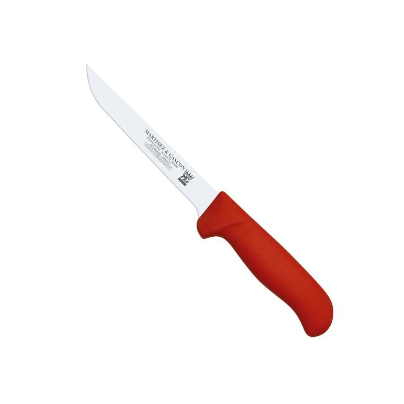Cuchillo deshuesar recto 13cm mango pp fibra rojo - Serie Atenas