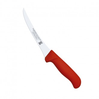 Cuchillo deshuesar curvo 15cm mango pp fibra rojo - Serie Atenas