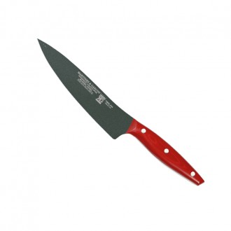 Cuchillo cocinero 16cm mango mikarta roja - Serie Monaco Teflon