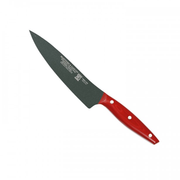 Cuchillo cocinero 16cm mango mikarta roja - Serie Monaco Teflon