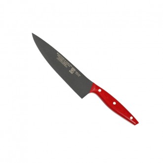 Cuchillo cocinero 20cm mango mikarta roja - Serie Monaco Teflon