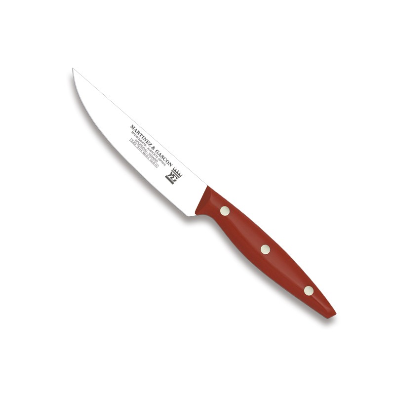 Cuchillo chuletero 12cm mango pom rojo - Serie Monaco