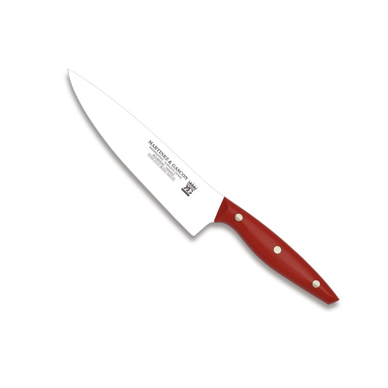 Cuchillo cocinero 20cm mango pom rojo - Serie Monaco