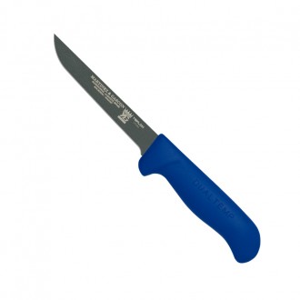 Cuchillo deshuesar recto 13cm mango pp fibra azul - Serie Atenas Teflon