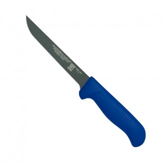 Cuchillo deshuesar recto 15cm mango pp fibra azul - Serie Atenas Teflon