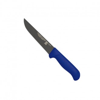Cuchillo carnicero 15cm mango pp fibra azul - Serie Atenas Teflon