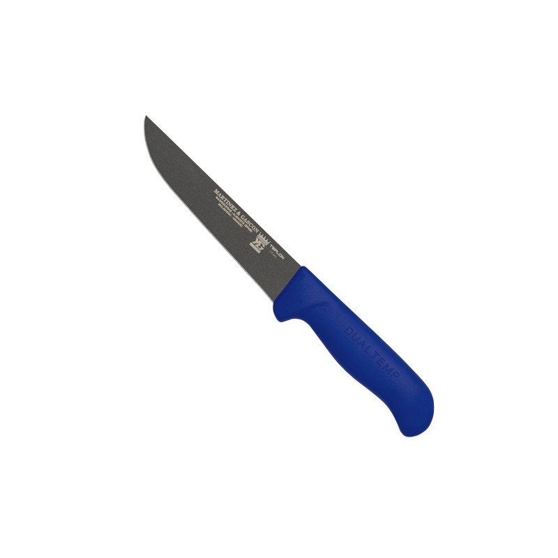 Cuchillo carnicero 15cm mango pp fibra azul - Serie Atenas Teflon