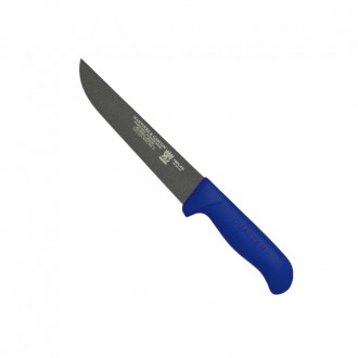Cuchillo carnicero 20,5cm mango pp fibra azul - Serie Atenas Teflon